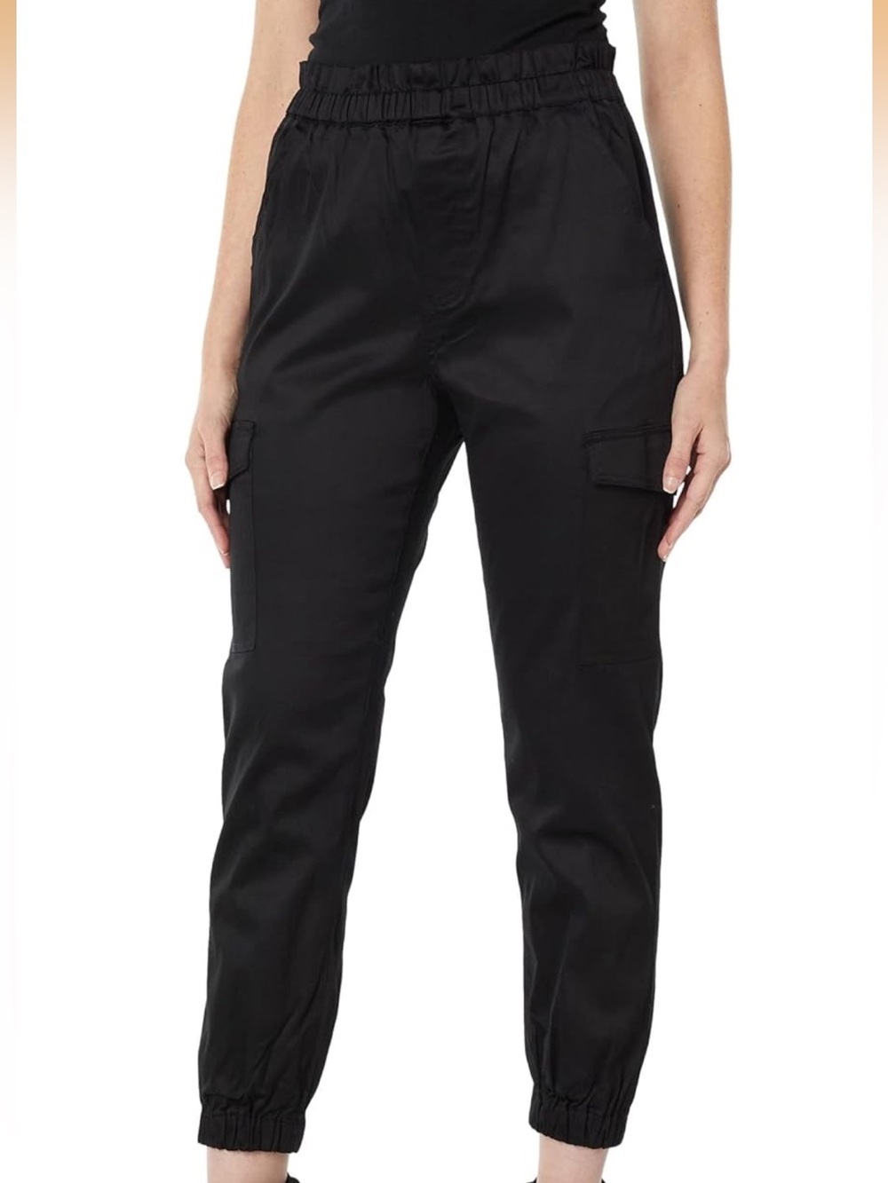 Blank NYC Womens Elastic Waistband Jogger/Cargo style pant